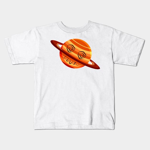 cartoon saturn Kids T-Shirt by LaPouledeSoie